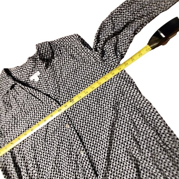 J. Jill Geometric Print Button Up Long Sleeve Shirt‎ Rayon Dressy Classic XS - Picture 7 of 8